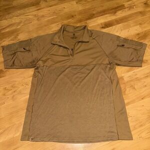 Mission Made Tactical Combat Shirt Tan Extra Large  Short Sleeve